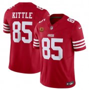 Wholesale Cheap Men's San Francisco 49ers #85 George Kittle Red 2023 F.U.S.E. With 1-Star C Patch Vapor Untouchable Limited Football Stitched Jersey