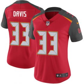 Wholesale Cheap Nike Buccaneers #33 Carlton Davis III Red Team Color Women\'s Stitched NFL Vapor Untouchable Limited Jersey