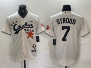 Cheap Men's Houston Astros #7 CJ Stroud Cream Cactus Jack Cool Base Jersey