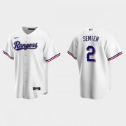 Wholesale Cheap Men's Texas Rangers #2 Marcus Semien White Cool Base Stitched Baseball Jersey