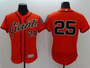 Wholesale Cheap Giants #25 Barry Bonds Orange Flexbase Authentic Collection Stitched MLB Jersey