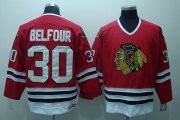 Wholesale Cheap Blackhawks #30 ED Belfour Stitched Red CCM Throwback NHL Jersey