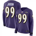 Wholesale Cheap Nike Ravens #99 Matthew Judon Purple Team Color Women's Stitched NFL Limited Therma Long Sleeve Jersey
