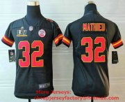 Wholesale Cheap Youth Kansas City Chiefs #32 Tyrann Mathieu Black 2021 Super Bowl LV Vapor Untouchable Stitched Nike Limited NFL Jersey