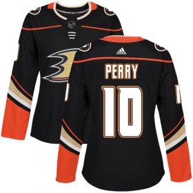 Wholesale Cheap Adidas Ducks #10 Corey Perry Black Home Authentic Women\'s Stitched NHL Jersey