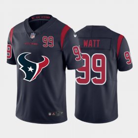 Wholesale Cheap Houston Texans #99 J.J. Watt Navy Blue Men\'s Nike Big Team Logo Player Vapor Limited NFL Jersey