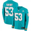Wholesale Cheap Nike Dolphins #53 Kyle Van Noy Aqua Green Team Color Youth Stitched NFL Limited Therma Long Sleeve Jersey