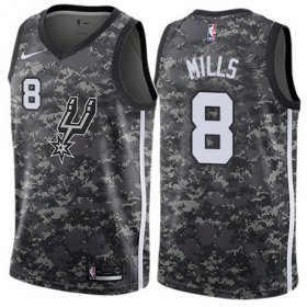 Wholesale Cheap Nike Spurs #8 Patty Mills Black NBA Swingman City Edition 2018-19 Jersey