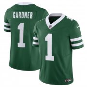 Cheap Men's New York Jets #1 Sauce Gardner Green 2024 F.U.S.E. Vapor Limited Football Stitched Jersey