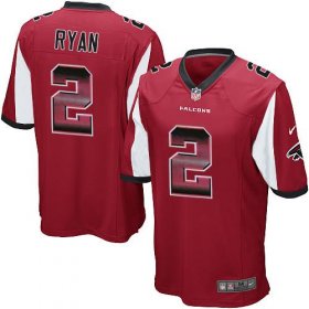 Wholesale Cheap Nike Falcons #2 Matt Ryan Red Team Color Men\'s Stitched NFL Limited Strobe Jersey