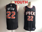Wholesale Cheap Youth Phoenix Suns #22 Deandre Ayton Black Nike Swingman Stitched NBA Jersey