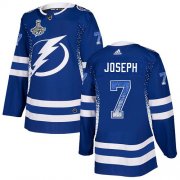 Cheap Adidas Lightning #7 Mathieu Joseph Blue Home Authentic Drift Fashion 2020 Stanley Cup Champions Stitched NHL Jersey