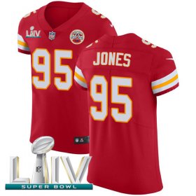 Wholesale Cheap Nike Chiefs #95 Chris Jones Red Super Bowl LIV 2020 Team Color Men\'s Stitched NFL Vapor Untouchable Elite Jersey
