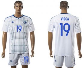 Wholesale Cheap Bosnia Herzegovina #19 Visca Away Soccer Country Jersey
