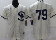 Wholesale Cheap Men's Chicago White Sox #79 Jose Abreu 2021 Cream Field of Dreams Name Cool Base Stitched Nike Jersey