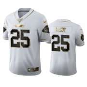 Wholesale Cheap Kansas City Chiefs #25 Lesean Mccoy Men's Nike White Golden Edition Vapor Limited NFL 100 Jersey