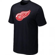 Wholesale Cheap Detroit Red Wings Big & Tall Logo Black NHL T-Shirt