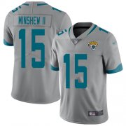 Wholesale Cheap Nike Jaguars #15 Gardner Minshew II Silver Men's Stitched NFL Limited Inverted Legend Jersey