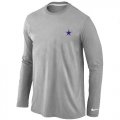 Wholesale Cheap Nike Dallas Cowboys Sideline Legend Authentic Logo Long Sleeve T-Shirt Grey