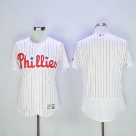 Wholesale Cheap Phillies Blank White(Red Strip) Flexbase Authentic Collection Stitched MLB Jersey