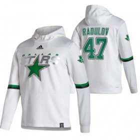 Wholesale Cheap Dallas Stars #47 Alexander Radulov Adidas Reverse Retro Pullover Hoodie White
