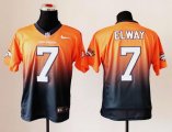 Wholesale Cheap Nike Broncos #7 John Elway Orange/Navy Blue Men's Stitched NFL Elite Fadeaway Fashion Jersey