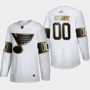 Wholesale Cheap St. Louis Blues Custom Men's Adidas White Golden Edition Limited Stitched NHL Jersey
