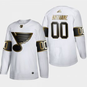 Wholesale Cheap St. Louis Blues Custom Men\'s Adidas White Golden Edition Limited Stitched NHL Jersey