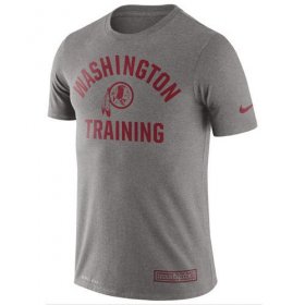 Wholesale Cheap Men\'s Washington Redskins Nike Heathered Gray Training Performance T-Shirt