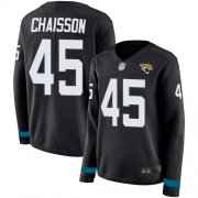 Wholesale Cheap Nike Jaguars #45 K'Lavon Chaisson Black Team Color Women's Stitched NFL Limited Therma Long Sleeve Jersey