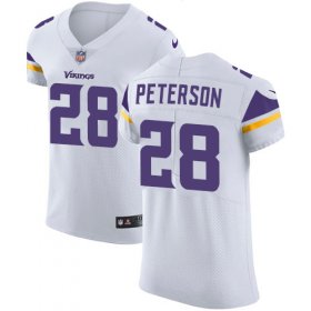 Wholesale Cheap Nike Vikings #28 Adrian Peterson White Men\'s Stitched NFL Vapor Untouchable Elite Jersey