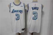 Wholesale Cheap Men's Los Angeles Lakers #3 Anthony Davis White NEW 2021 Nike Wish City Edition Stitched Jersey