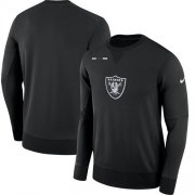 Wholesale Cheap Men's Las Vegas Raiders Nike Black Sideline Team Logo Performance Sweatshirt