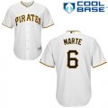 Wholesale Cheap Pirates #6 Starling Marte White Cool Base Stitched Youth MLB Jersey