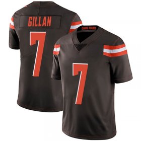Wholesale Cheap Men\'s Cleveland Browns #7 Jamie Gillan Brown Limited Team Color Vapor Untouchable Nike Jersey