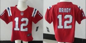 Wholesale Cheap Toddler Nike Patriots #12 Tom Brady Red Alternate Stitched NFL Elite Jersey