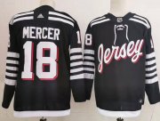 Wholesale Cheap Men's New Jersey Devils #18 Dawson Mercer adidas Black 2021-22 Alternate Primegreen Authentic Pro Player Third Jersey