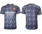 Wholesale Cheap Men 2021-2022 Club Arsenal Second away aaa version blue blank Soccer Jersey