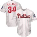 Wholesale Cheap Philadelphia Phillies #34 Roy Halladay Majestic 2019 Hall of Fame Official Cool Base Player Jersey White Red