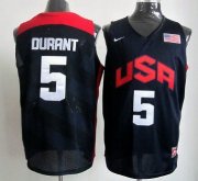 Wholesale Cheap 2012 Olympics Team USA #5 Kevin Durant Revolution 30 Swingman Blue Jersey