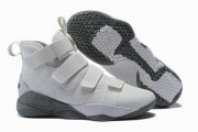 Wholesale Cheap Nike Lebron James Soldier 11 Shoes White Grey