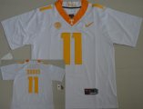 Wholesale Cheap Men's Tennessee Volunteers #11 Joshua Dobbs White Stitched NCAA Nike College Football Jersey