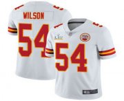 Wholesale Cheap Men's Kansas City Chiefs #54 Damien Wilson White 2021 Super Bowl LV Limited Stitched NFL Jersey