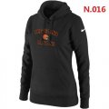 Wholesale Cheap Women's Nike Cleveland Browns Heart & Soul Pullover Hoodie Black