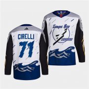 Wholesale Cheap Men's Tampa Bay Lightning #71 Anthony Cirelli White 2022 Reverse Retro Stitched Jersey
