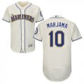 Wholesale Cheap Mariners #10 Mike Marjama Cream Flexbase Authentic Collection Stitched MLB Jersey