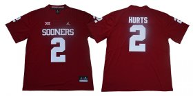Wholesale Cheap Oklahoma Sooners 2 Jalen Hurts Red College Football Jersey
