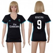 Wholesale Cheap Women's Real Madrid #9 Benzema Away Soccer Club Jersey