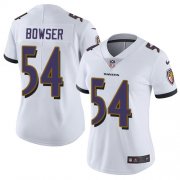 Wholesale Cheap Nike Ravens #54 Tyus Bowser White Women's Stitched NFL Vapor Untouchable Limited Jersey