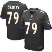 Wholesale Cheap Nike Ravens #79 Ronnie Stanley Black Alternate Men's Stitched NFL New Elite Jersey